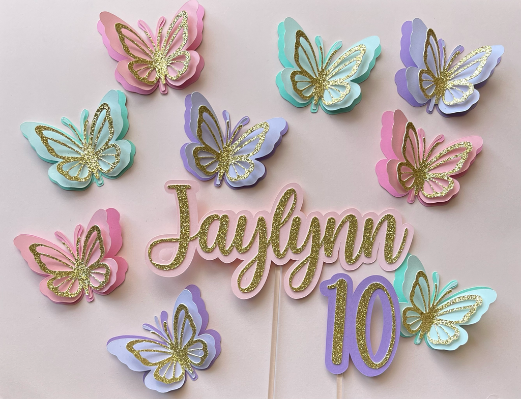 Butterfly Cake Topper Set