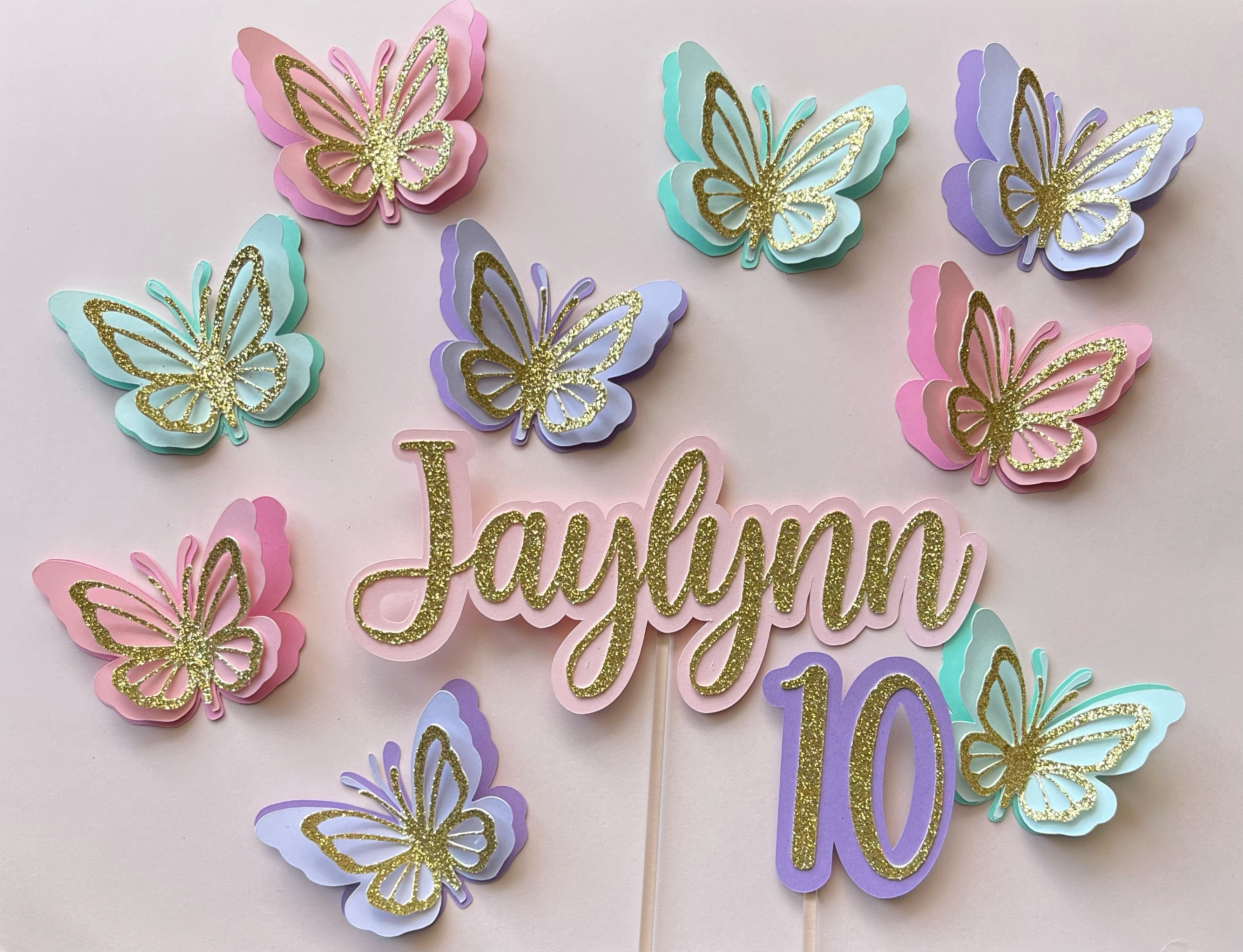 Butterfly Cake Topper Set