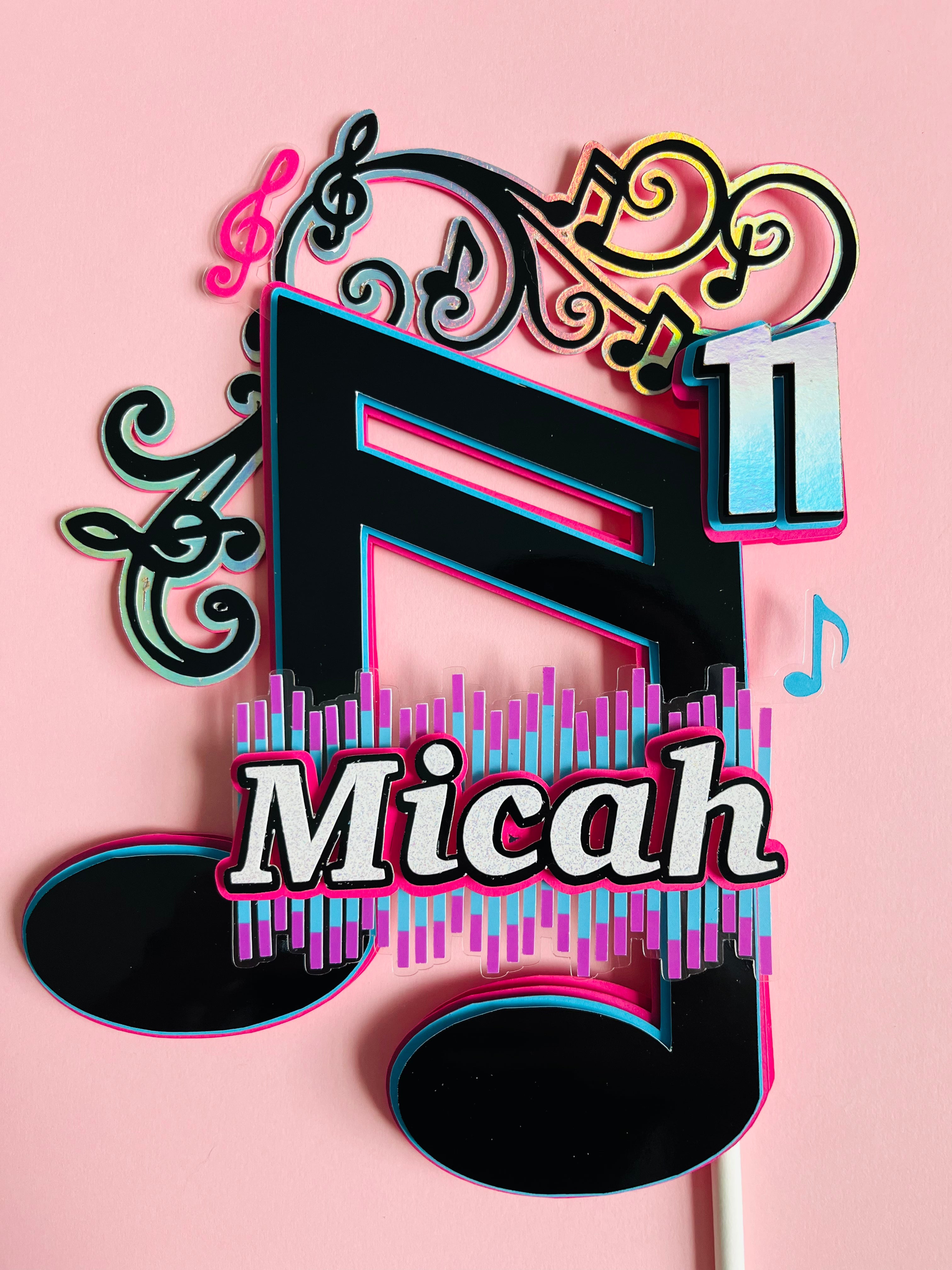Music Note Cake Topper