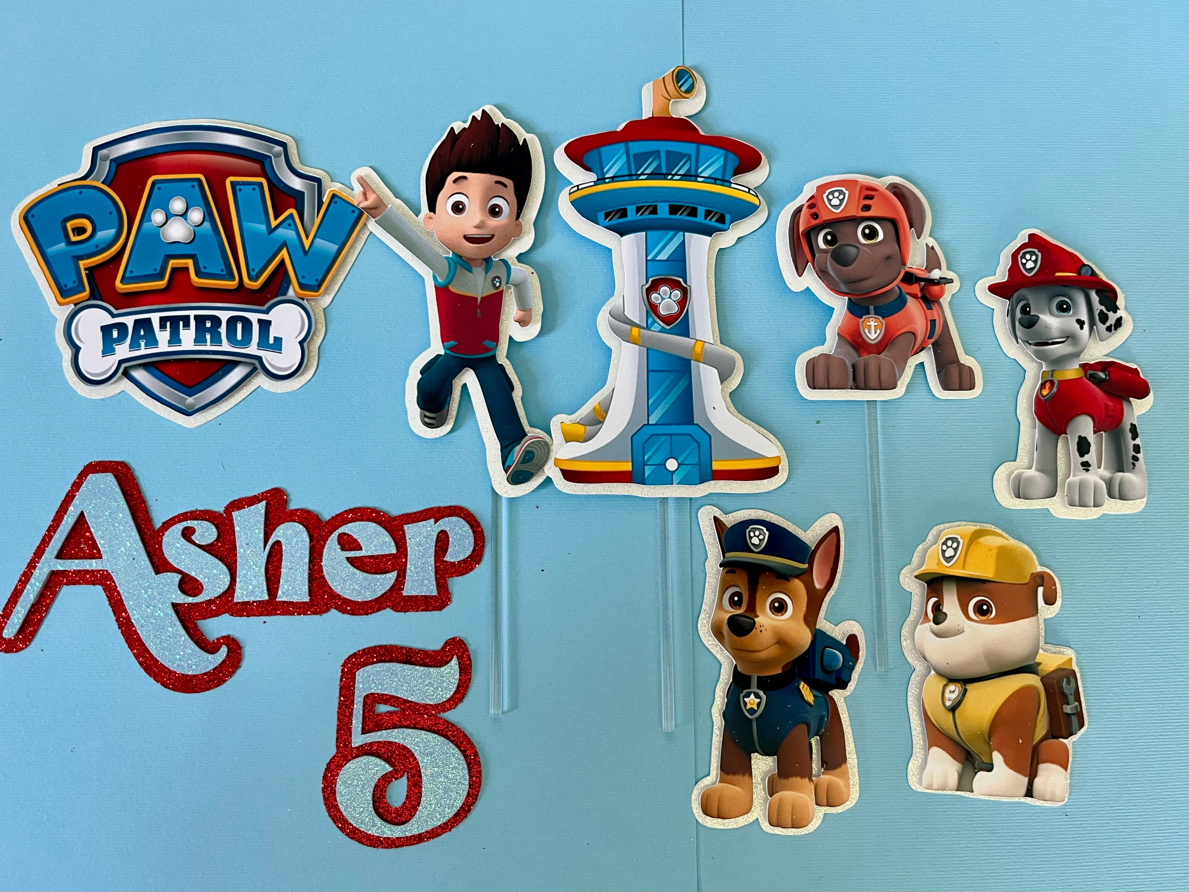 Pups Patrol Cake Topper Set