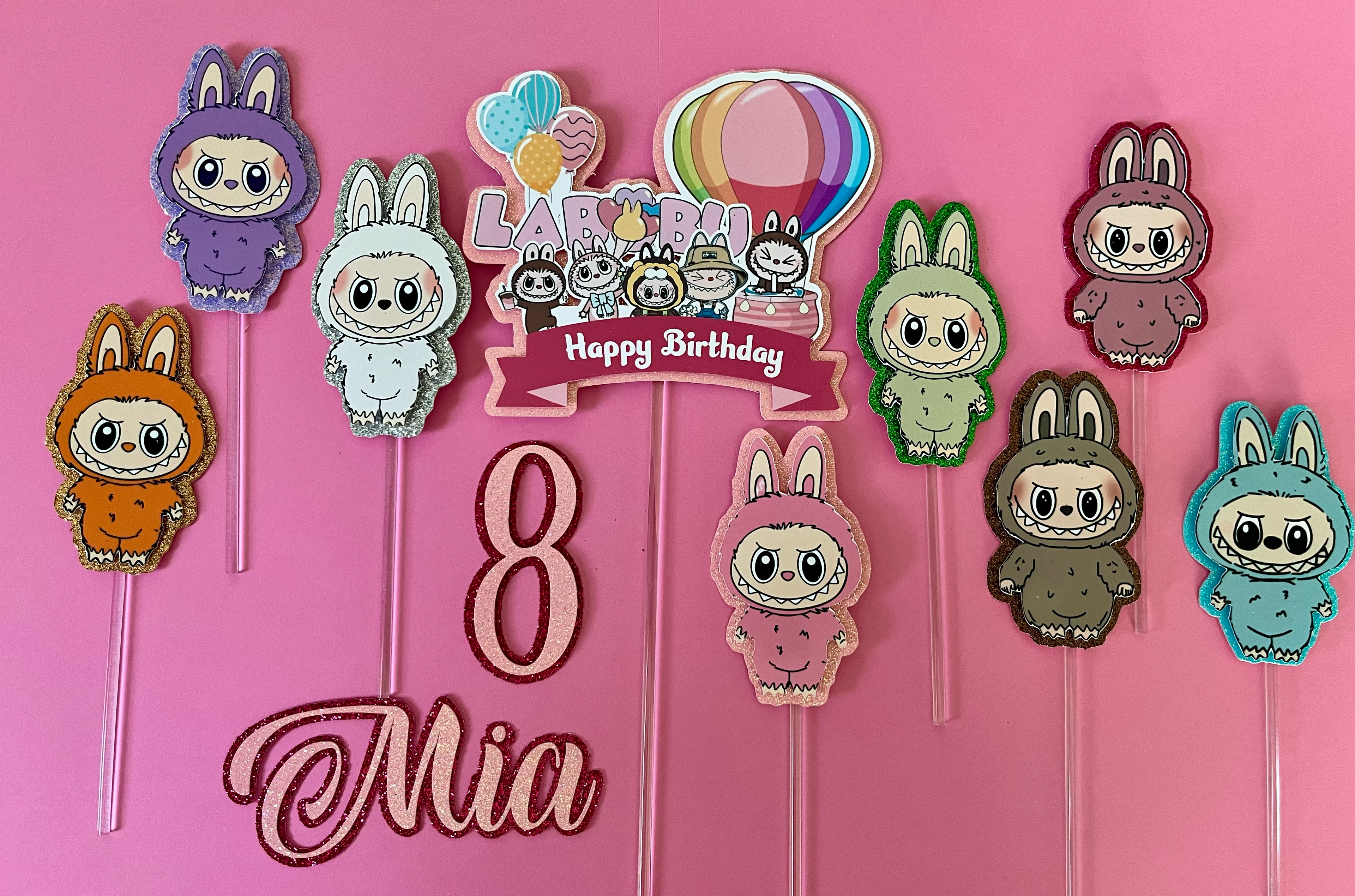 Labubu Cake Topper Set