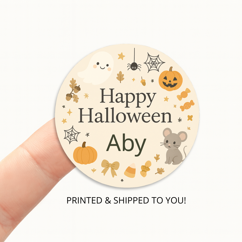 Halloween Cute Ghost Pumpkin Sticker