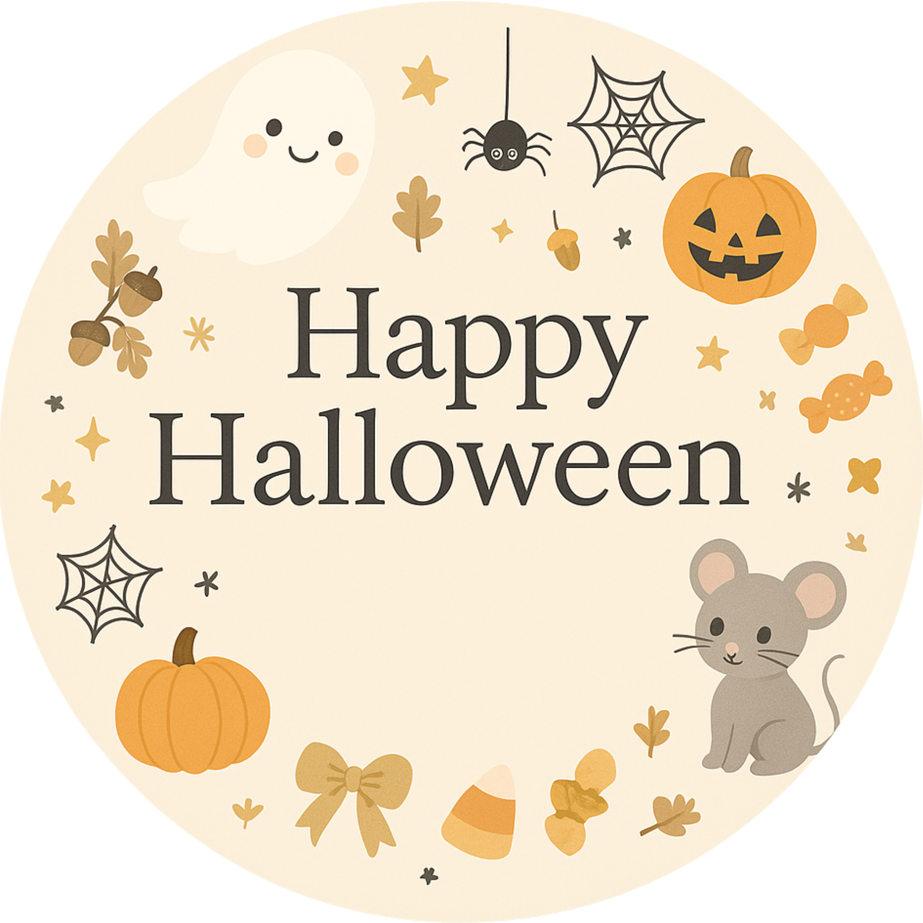 Halloween Cute Ghost Pumpkin Sticker
